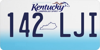 KY license plate 142LJI