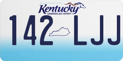 KY license plate 142LJJ