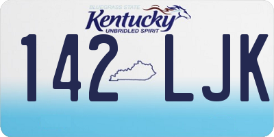 KY license plate 142LJK