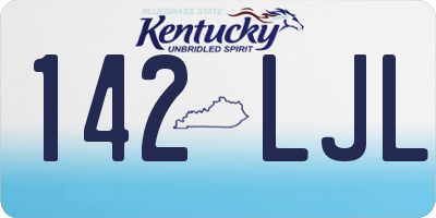 KY license plate 142LJL