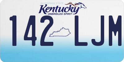 KY license plate 142LJM