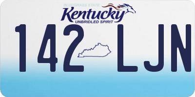 KY license plate 142LJN