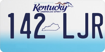 KY license plate 142LJR