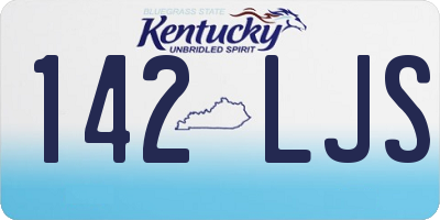 KY license plate 142LJS