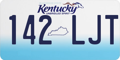 KY license plate 142LJT