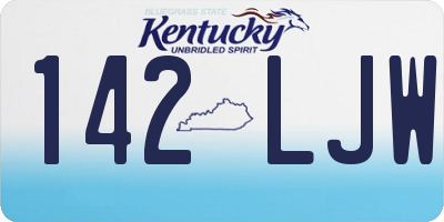KY license plate 142LJW
