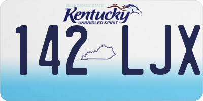 KY license plate 142LJX