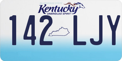 KY license plate 142LJY