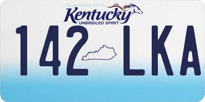 KY license plate 142LKA