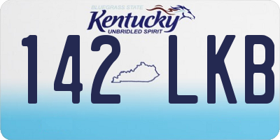 KY license plate 142LKB