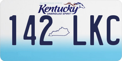 KY license plate 142LKC