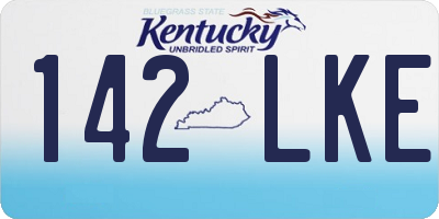 KY license plate 142LKE