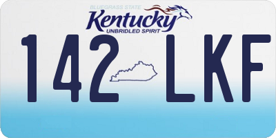 KY license plate 142LKF