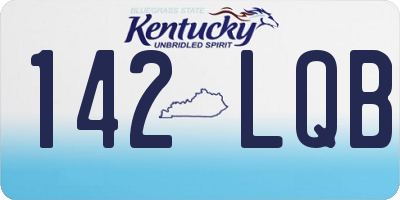 KY license plate 142LQB