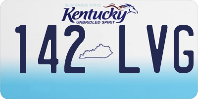 KY license plate 142LVG