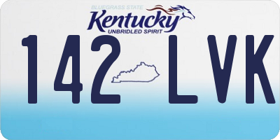 KY license plate 142LVK