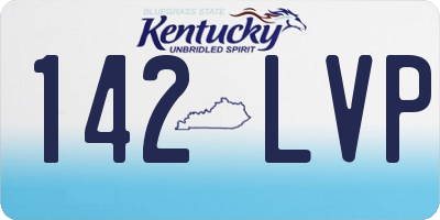 KY license plate 142LVP