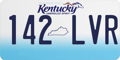 KY license plate 142LVR