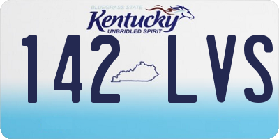 KY license plate 142LVS
