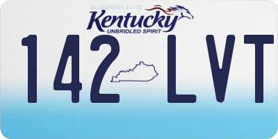 KY license plate 142LVT