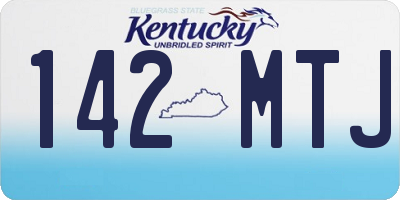 KY license plate 142MTJ