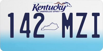 KY license plate 142MZI