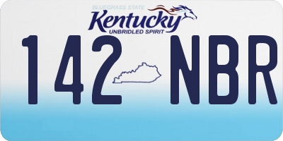 KY license plate 142NBR