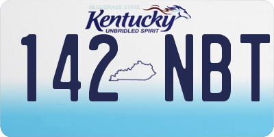KY license plate 142NBT