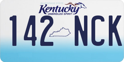 KY license plate 142NCK