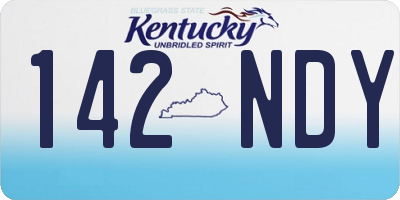 KY license plate 142NDY