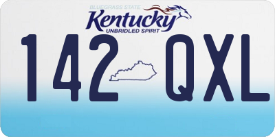 KY license plate 142QXL