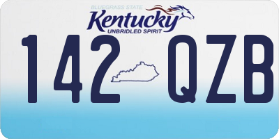 KY license plate 142QZB