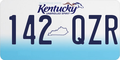 KY license plate 142QZR