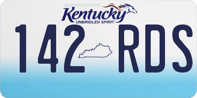 KY license plate 142RDS
