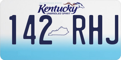 KY license plate 142RHJ