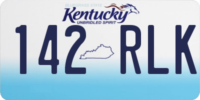 KY license plate 142RLK