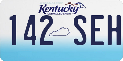 KY license plate 142SEH