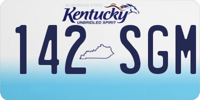 KY license plate 142SGM
