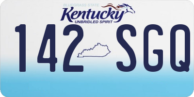 KY license plate 142SGQ