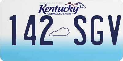 KY license plate 142SGV