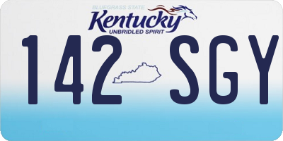 KY license plate 142SGY