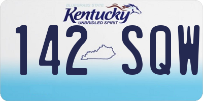 KY license plate 142SQW