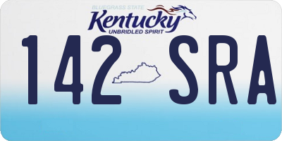 KY license plate 142SRA