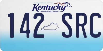 KY license plate 142SRC
