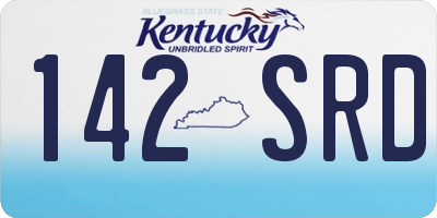 KY license plate 142SRD