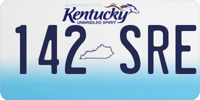 KY license plate 142SRE