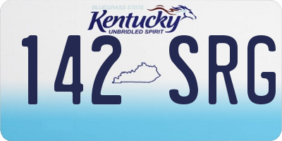 KY license plate 142SRG