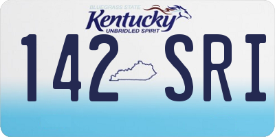 KY license plate 142SRI
