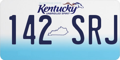 KY license plate 142SRJ