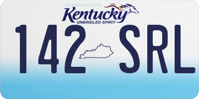 KY license plate 142SRL